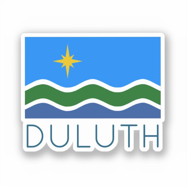 Adesivo Bandeira de Duluth, MN (Frente)