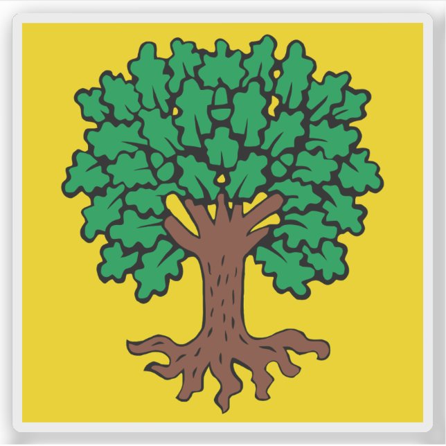 Adesivo Bandeira de Échallens, Suiça (Frente)