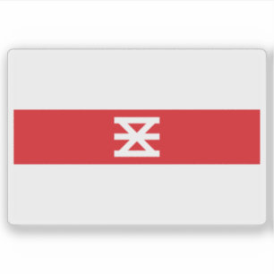 Adesivo Bandeira de Enschede, Países Baixos