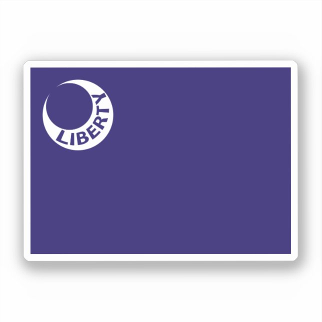 Adesivo Bandeira de Fort Moultrie, Carolina do Sul. (Frente)