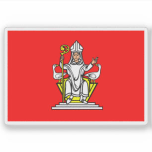 Adesivo Bandeira de Frenštát pod Radhoštěm, República Chec