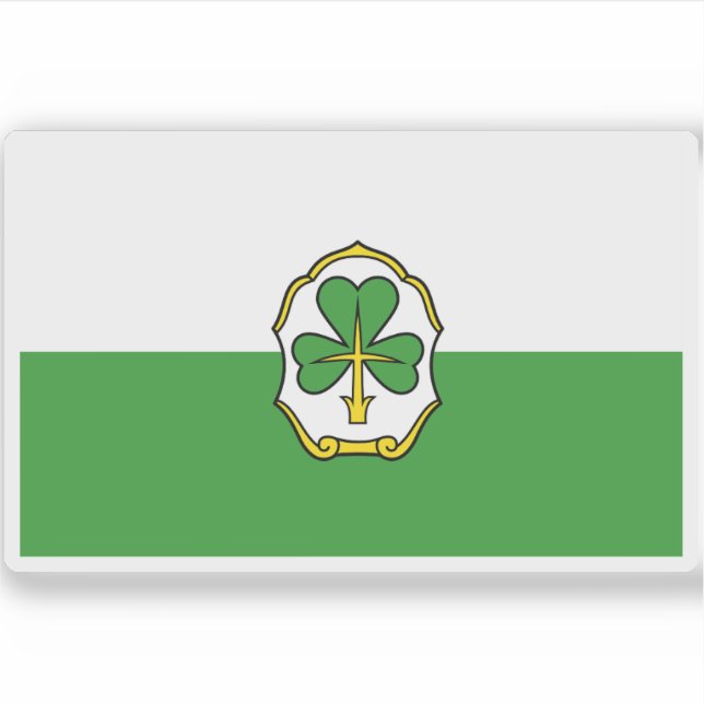 Adesivo Bandeira de Fürth, Alemanha (Frente)