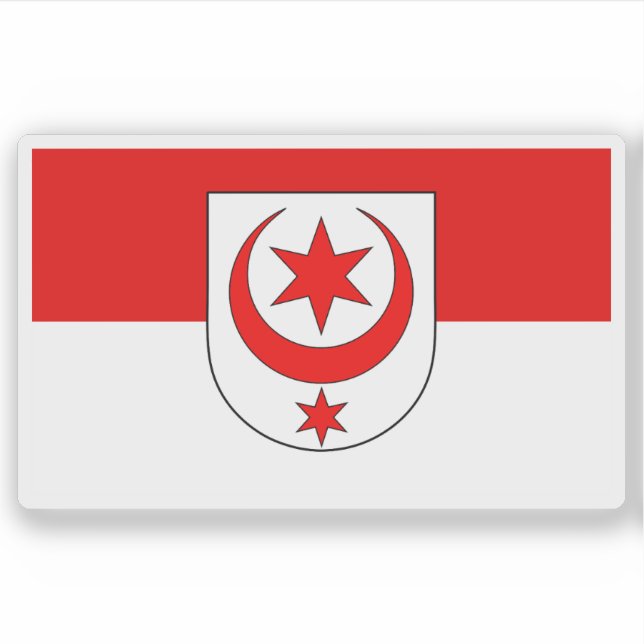 Adesivo Bandeira de Halle (Saale), Alemanha (Frente)