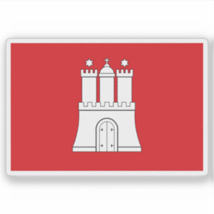 Adesivo Bandeira de Hamburgo, Alemanha