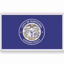 Adesivo Bandeira de Hartford, Connecticut