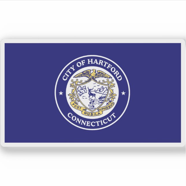 Adesivo Bandeira de Hartford, Connecticut (Frente)