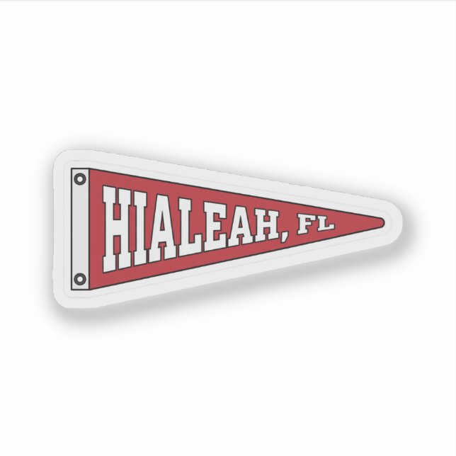 Adesivo Bandeira de Hialeah, Flórida (Frente)
