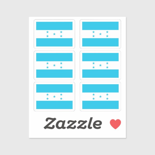 Adesivo Bandeira de Honduras Conjunto de 6 (Folha)