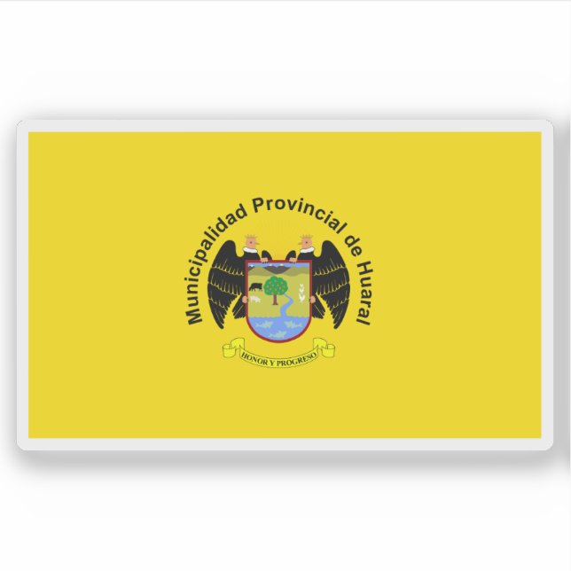 Adesivo Bandeira de Huaral, Peru (Frente)