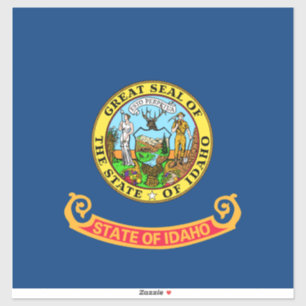 Adesivo Bandeira de Idaho: o Estado Pedra Preciosa, Montan