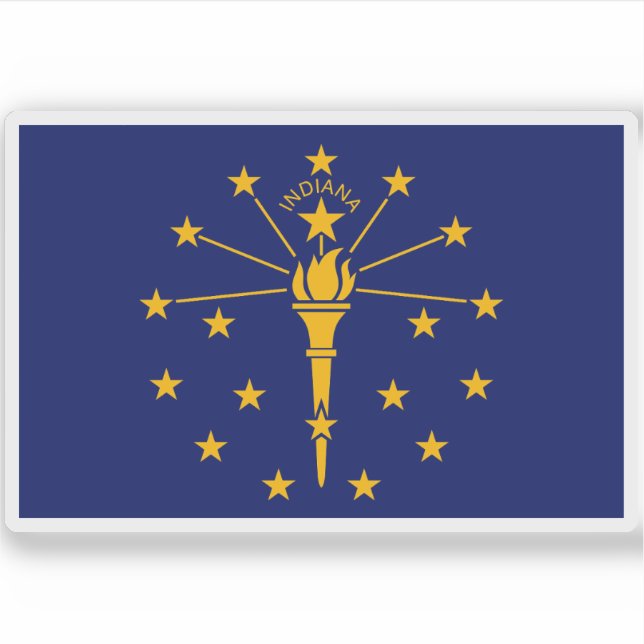 Adesivo Bandeira de Indiana (Frente)