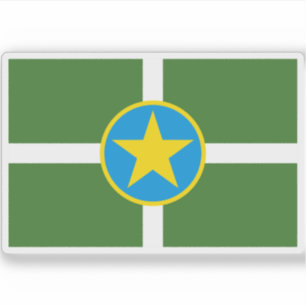 Adesivo Bandeira de Jackson, Mississippi