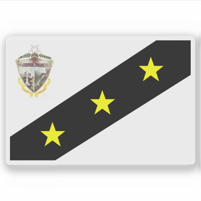 Adesivo Bandeira de Jagüey Grande, Cuba (Frente)