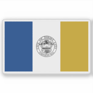 Adesivo Bandeira de Jersey City, Nova Jersey, EUA