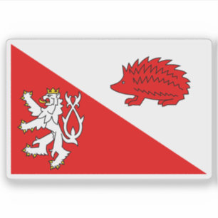 Adesivo Bandeira de Jihlava, República Checa