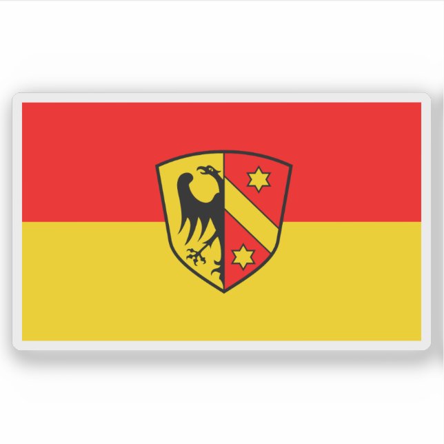 Adesivo Bandeira de Kaufbeuren, Alemanha (Frente)