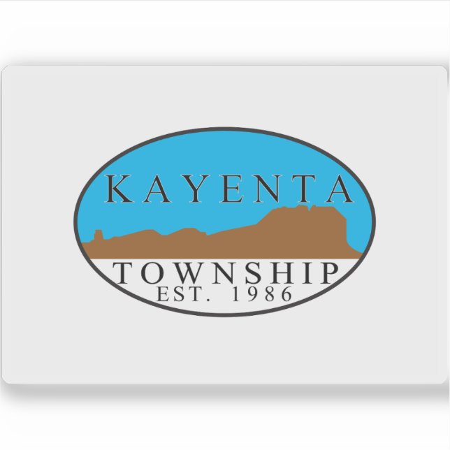 Adesivo Bandeira de Kayenta, Arizon, EUA (Frente)