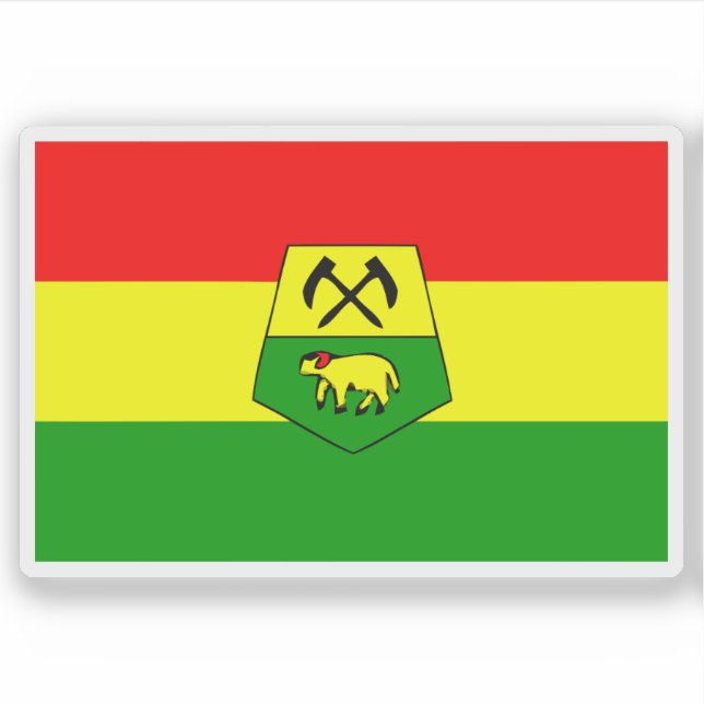 Adesivo Bandeira de Khouribga, Marrocos (Frente)