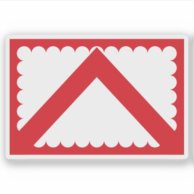 Adesivo Bandeira de Kortrijk, Bélgica (Frente)