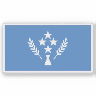 Adesivo Bandeira de Kosrae (Ilha de Strong), Micronésia