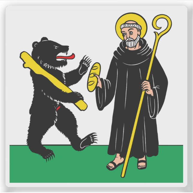 Adesivo Bandeira de Kriens, Suiça (Frente)