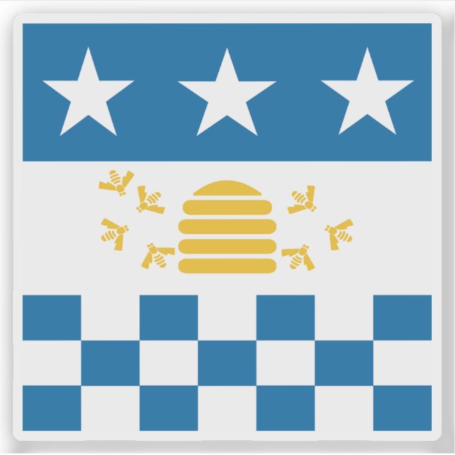 Adesivo Bandeira de La Chaux-de-Fonds, Suiça (Frente)