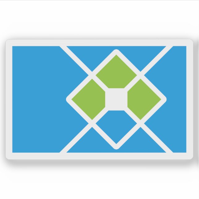 Adesivo Bandeira de La Plata, Argentina (Frente)