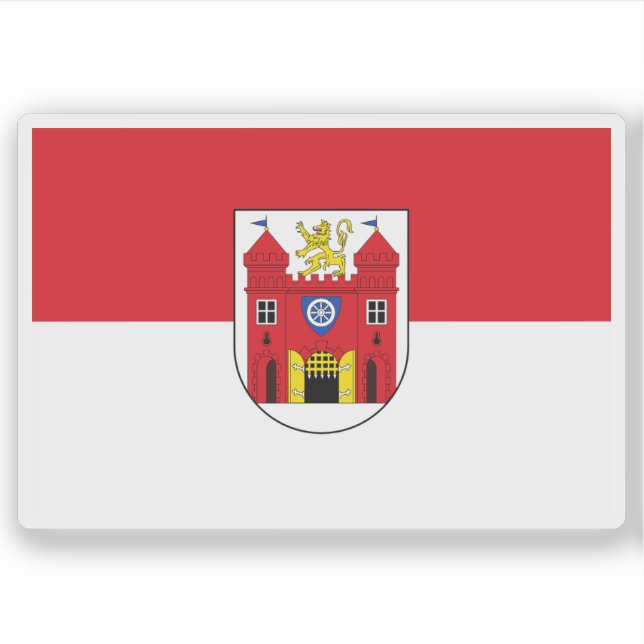 Adesivo Bandeira de Liberec, República Checa (Frente)
