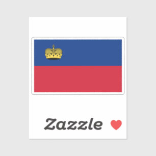 Adesivo Bandeira de Liechtenstein cortada sob medida