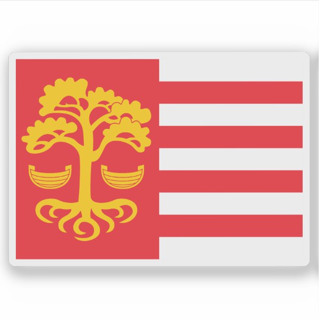 Adesivo Bandeira de Loksa, Estônia (Frente)