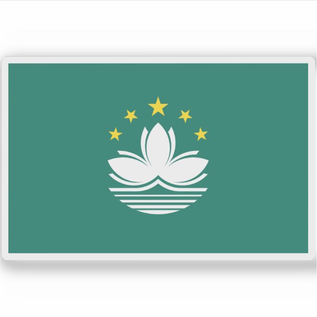 Adesivo Bandeira de Macau (Frente)