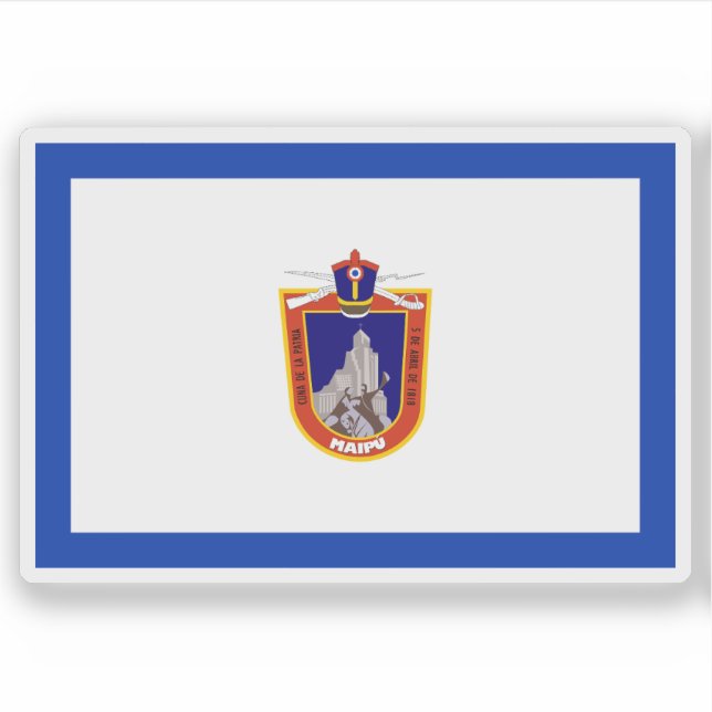 Adesivo Bandeira de Maipú, Chile (Frente)