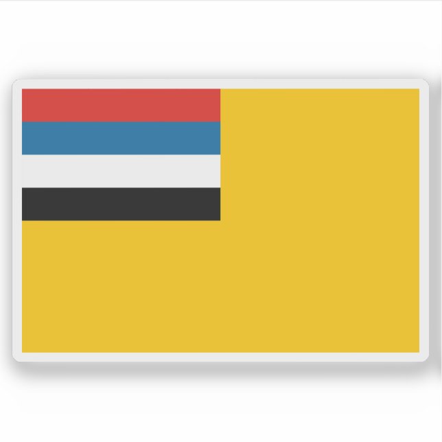 Adesivo Bandeira de Manchukuo (Frente)