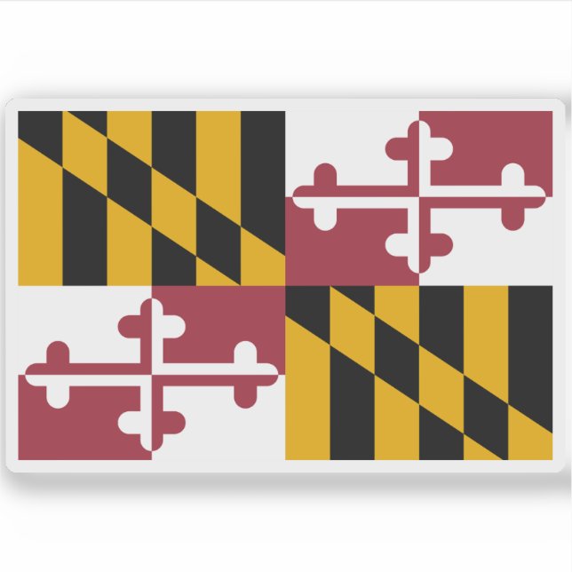 Adesivo Bandeira de Maryland (Frente)