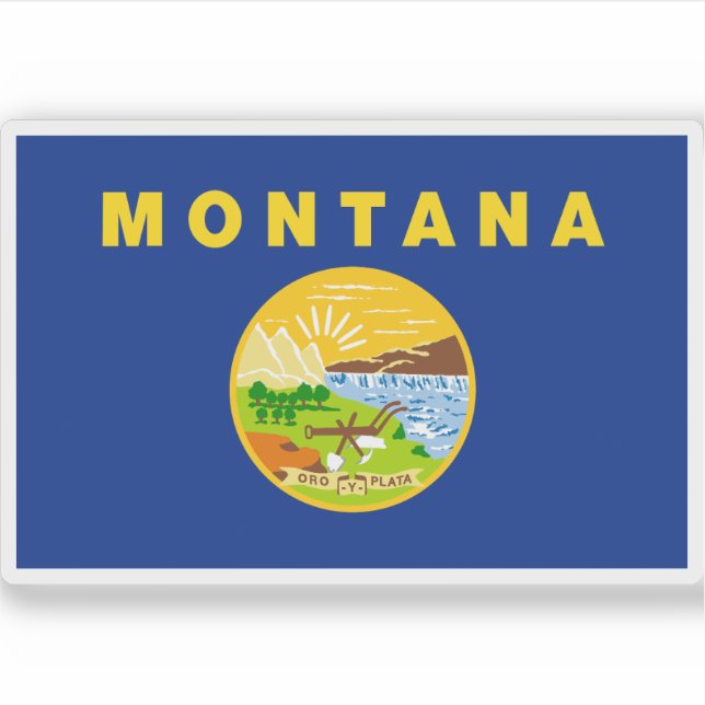 Adesivo Bandeira de Montana (Frente)