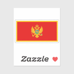Adesivo Bandeira de Montenegro recortada personalizada 