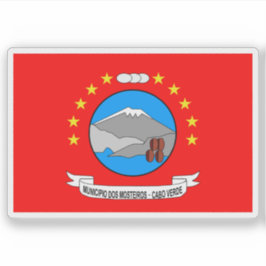 Adesivo Bandeira de Mosteiros, Cabo Verde (Cabo Verde)