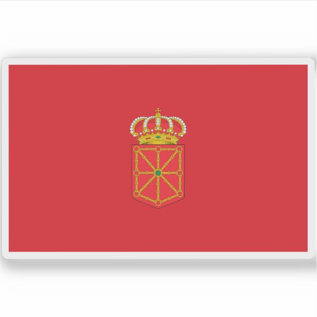 Adesivo Bandeira de Navarra (Frente)