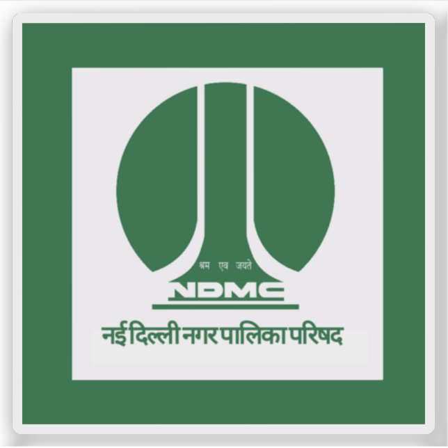 Adesivo Bandeira de Nova Deli, Índia (Frente)