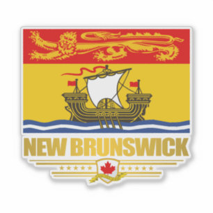 Adesivo Bandeira de Novo Brunswick