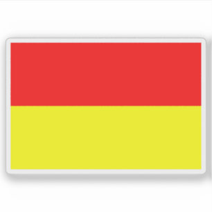 Adesivo Bandeira de Nový Bor, República Checa