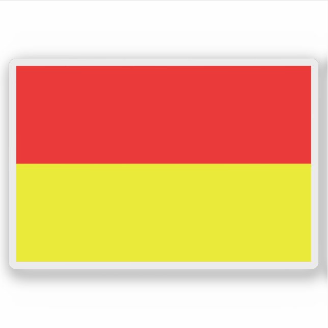 Adesivo Bandeira de Nový Bor, República Checa (Frente)