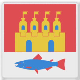 Adesivo Bandeira de Oulu, Finlândia