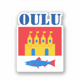 Adesivo Bandeira de Oulu, Finlândia