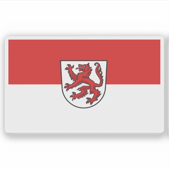 Adesivo Bandeira de Passau, Alemanha (Frente)