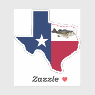 Adesivo Bandeira de Pesca do Texas Bass