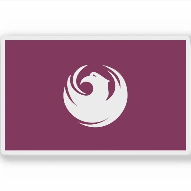 Adesivo Bandeira de Phoenix, Arizona (Frente)