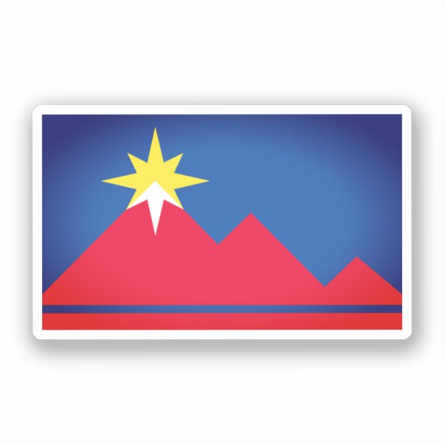 Adesivo Bandeira de Pocatello, Idaho (Frente)