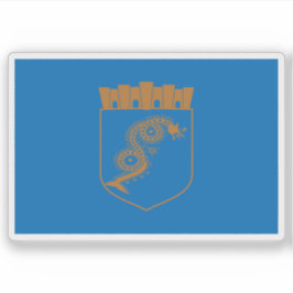 Adesivo Bandeira de Pogradec, Albânia