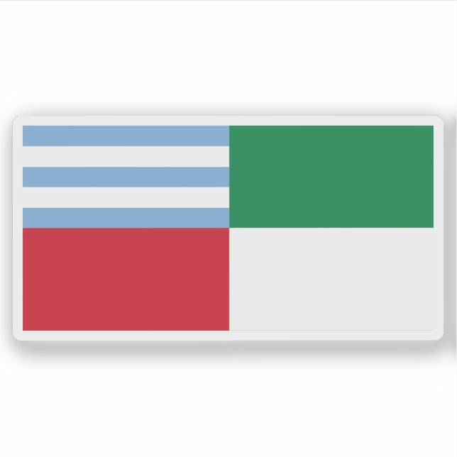 Adesivo Bandeira de Portoviejo, Equador (Frente)